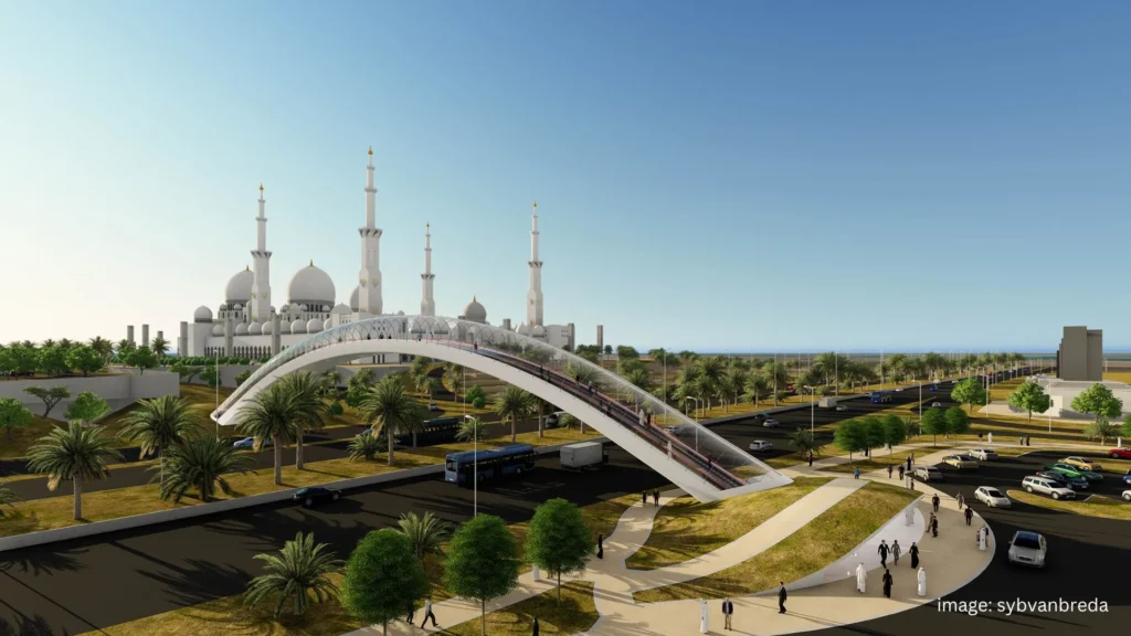 6 Underground Filming Locations, Sheikh Sayed Bridge and The Grand Mosque, UAE