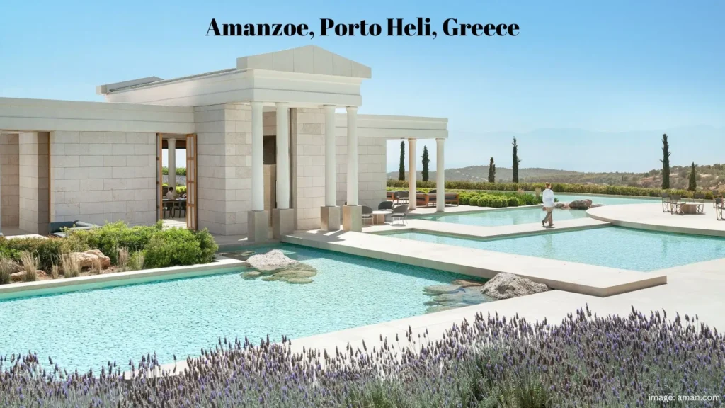Glass Onion: A Knives Out Mystery Filming Locations, Amanzoe, Porto Heli, Greece