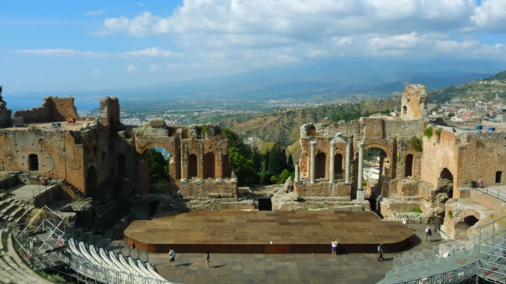 White Lotus Season 2 Filming Locations, Greek Theater of Teatro Antico di Taormina 