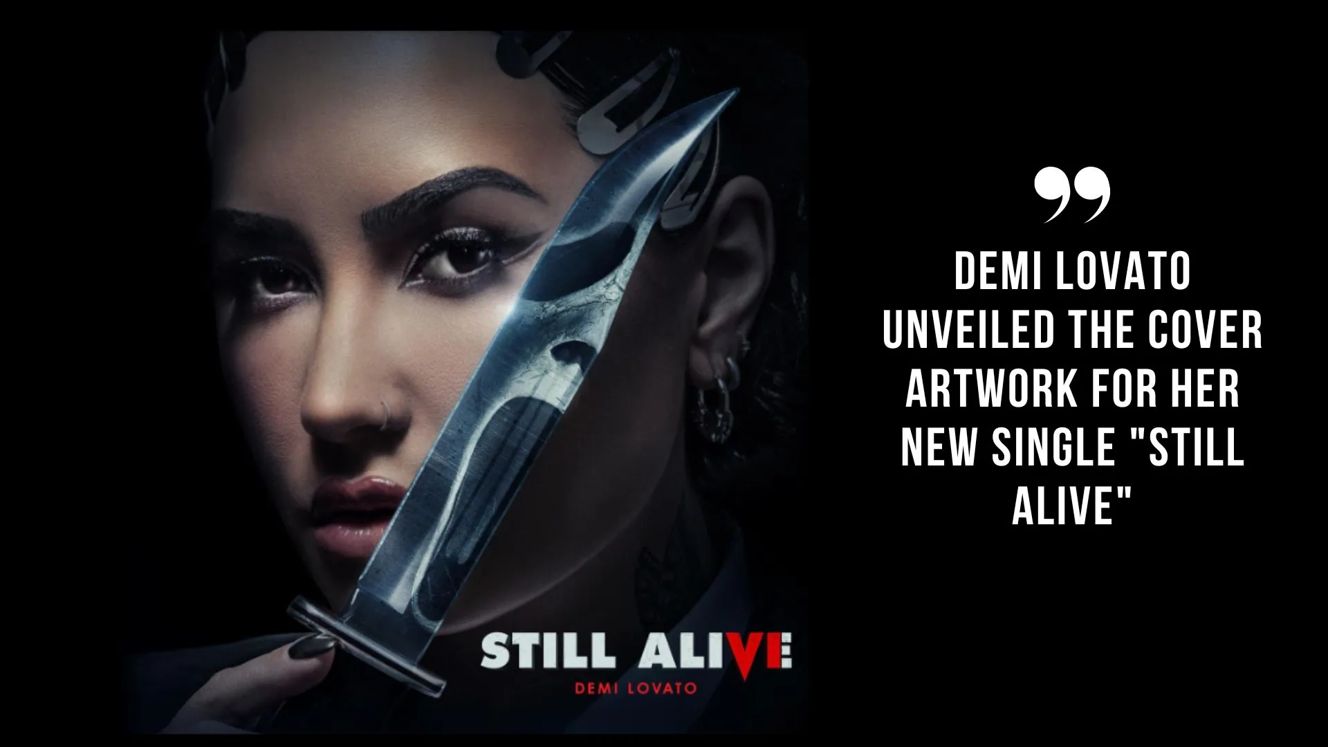Demi Lovato unveiled the cover artwork for her new single Still Alive (Image credit: Instagram)