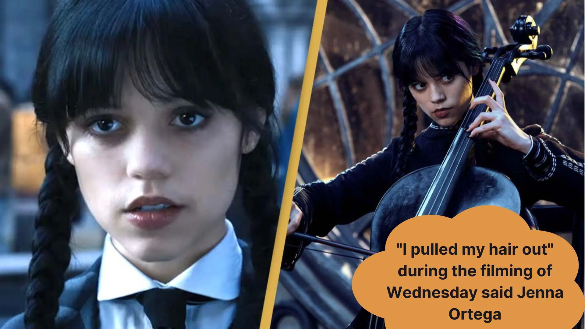 "I pulled my hair out" during the filming of 'Wednesday' said Jenna Ortega
