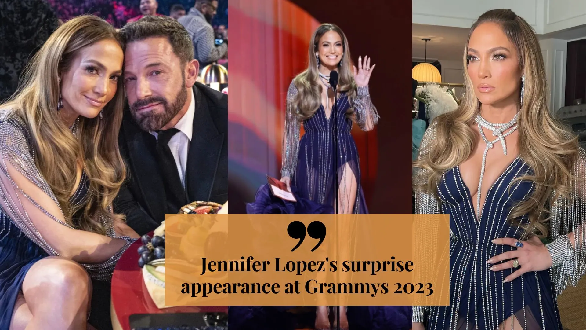 Jennifer Lopez's surprise appearance at Grammys 2023 (Image credit Gretty)