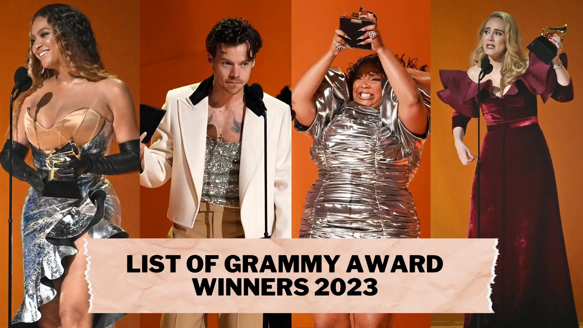 List of Grammy Award Winners 2023 (Image credit: Daily mail)