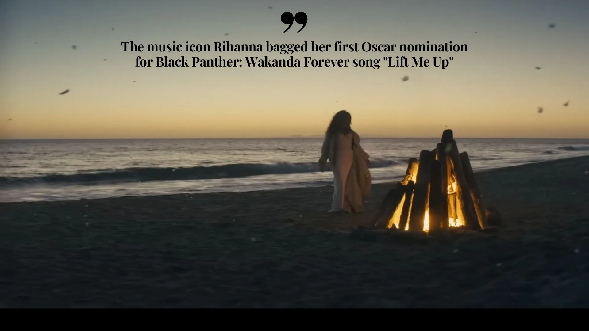 The music icon Rihanna bagged her first Oscar nomination for Black Panther: Wakanda Forever song "Lift Me Up" (Image credit: Youtube)