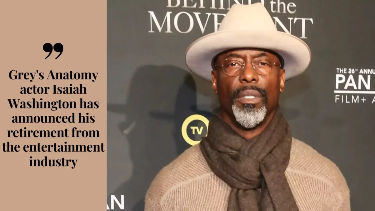Grey's Anatomy actor Isaiah Washington has announced his retirement from the entertainment industry (Image credit: ew)