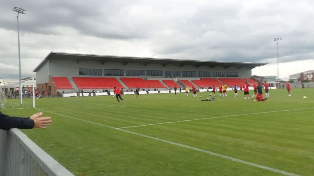 Ted Lasso Filming Locations, The SkyEx Community Stadium (Image credit: footygrounds)