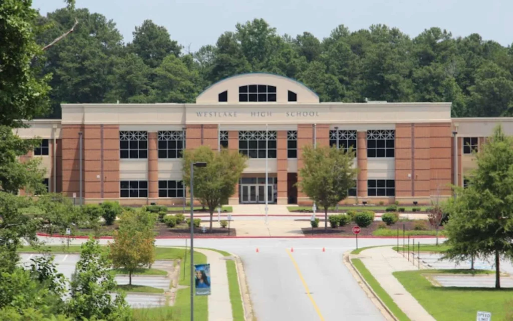 Jumanji 2 Filming Locations Westlake High School, 2400 Union Rd SW, Atlanta, Georgia, USA, (Image Credit_ google.com)