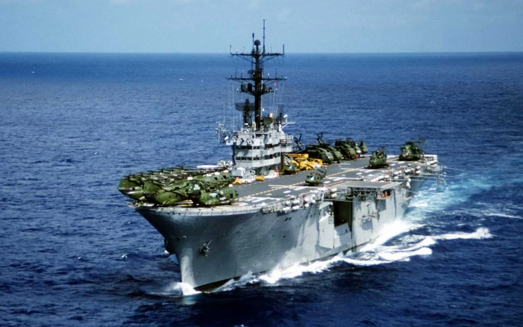 Heartbreak Ridge Filming Locations, USS Iwo Jima LPH-2 (Image Credit_ Wikipedia)