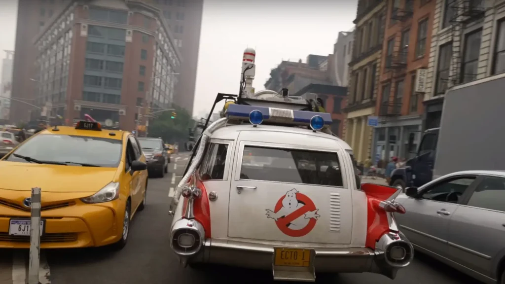 Ecto-1's Thrilling Maneuver Stuns New York City in Ghostbusters Sequel