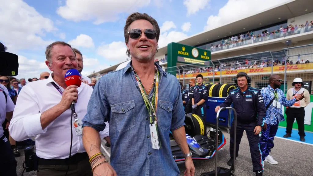 Brad Pitt Films F1 Movie at Silverstone in British Grand Prix