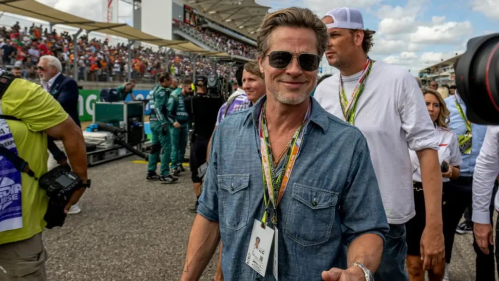 Brad Pitt Films F1 Movie at Silverstone in British Grand Prix