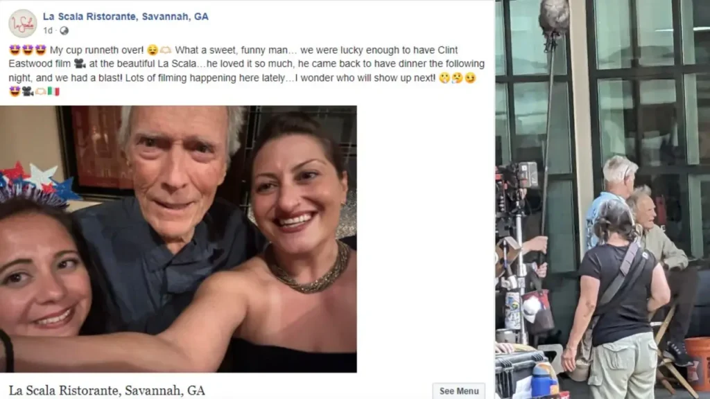 Clint Eastwood Graces Savannah Spotted Filming at Local Restaurant