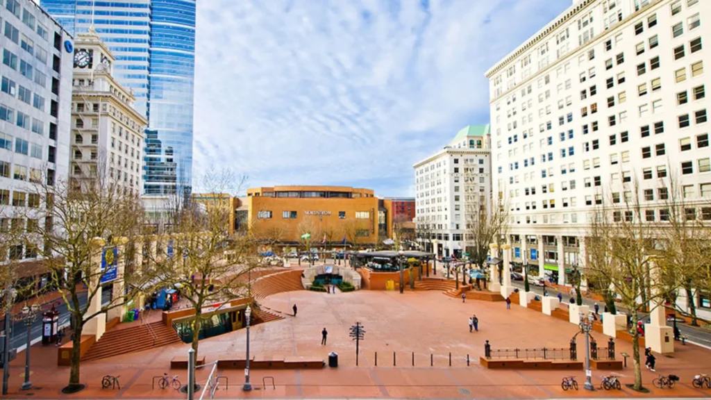 Free Willy Filming Locations, Pioneer Courthouse Square - 701 SW 6th Avenue, Portland, Oregon, USA