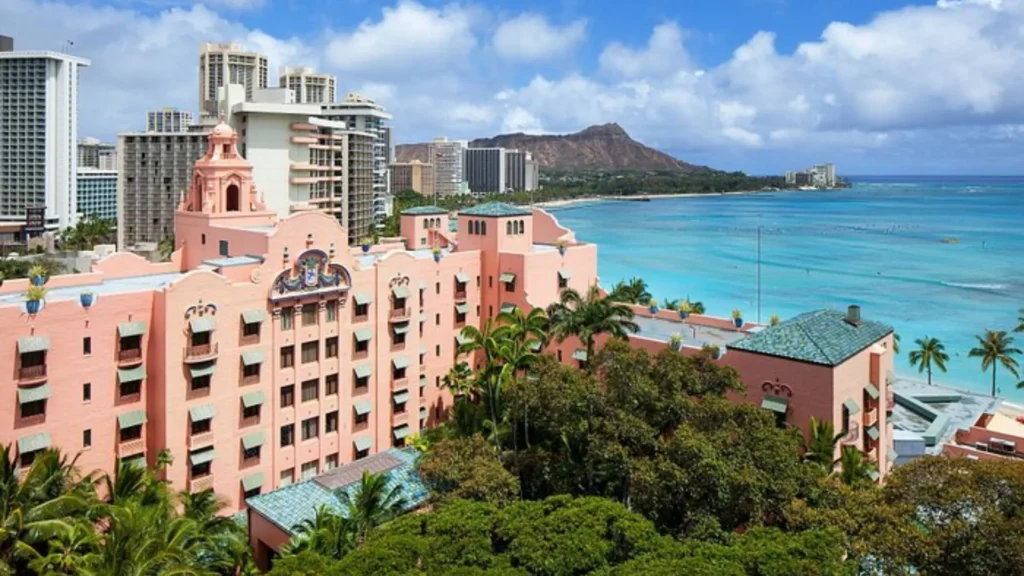 Two Tickets to Paradise Filming Location, The Royal Hawaiian Hotel, Honolulu, Hawaii, USA