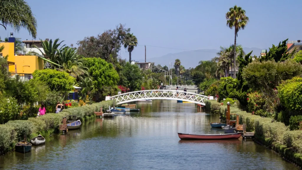 High Sierra Filming Location, Venice Canals, Venice Los Angeles, California, USA