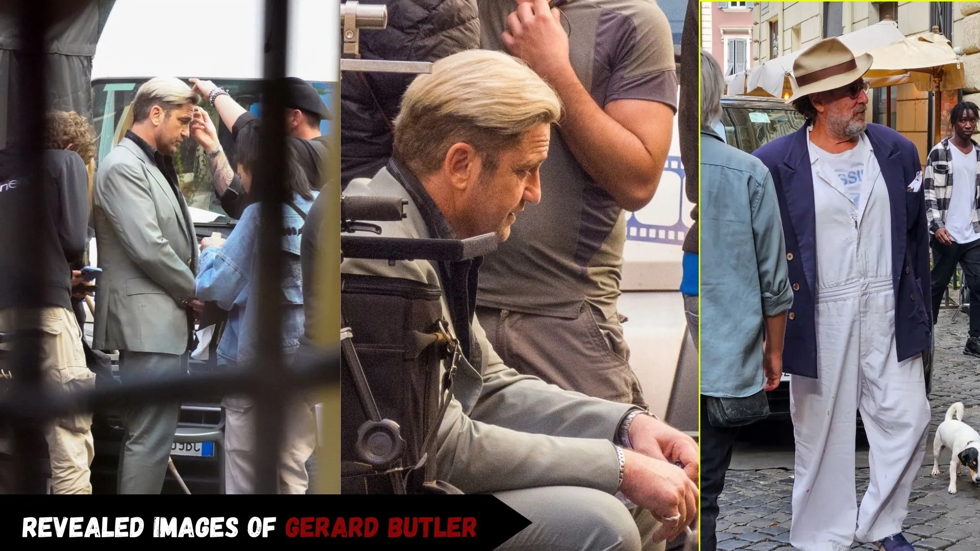 Gerard Butler Spotted Filming 'In the Hand of Dante' in Rome First Look! (1)