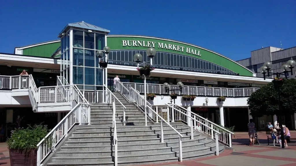 Bank of Dave Filming Locations, Burnley Market Hall, Burnley Market, Curzon Street, Burnley, Lancashire, England, UK