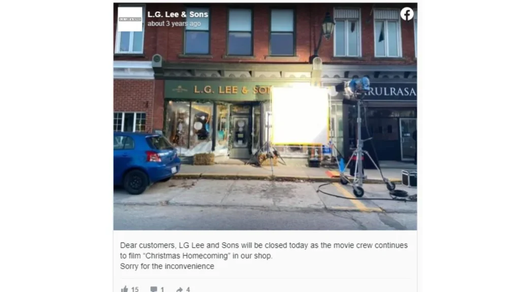 Unlocking Christmas Filming Locations, L.G. and Sons Store, Canada (1)