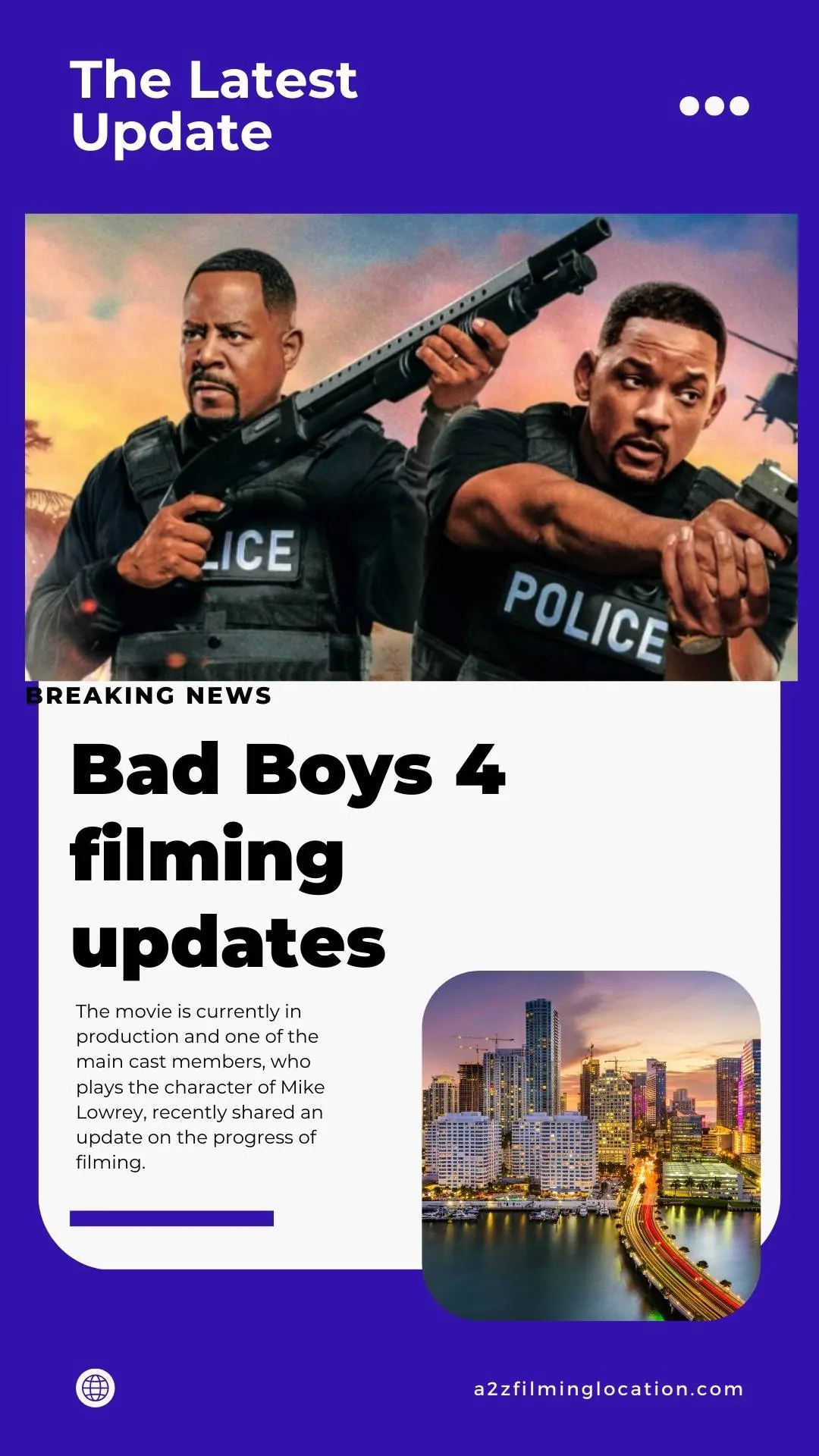 Will Smith updates Bad Boys 4 filming in a new video