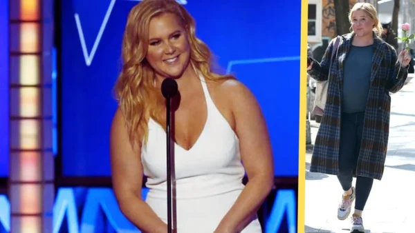 Amy Schumer Is Seen with Fake Baby Bump While Filming New Movie _Kinda Pregnant