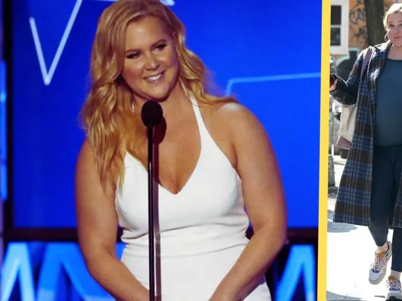 Amy Schumer Is Seen with Fake Baby Bump While Filming New Movie _Kinda Pregnant