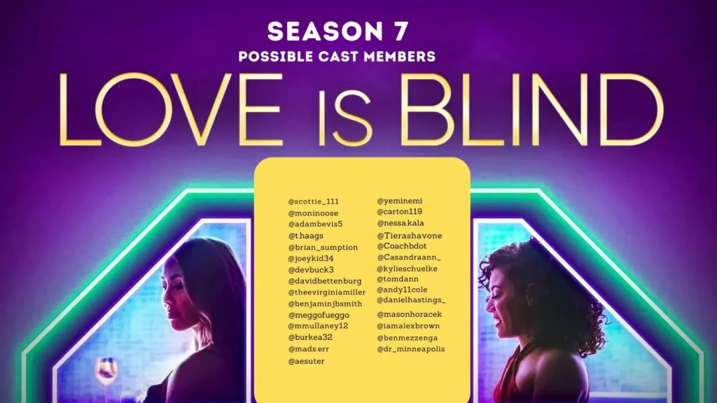 New Filming Update and Leaked List for Netflix Show Love Is Blind (1)