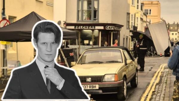 Matt Smith Stars in Nick Cave's _The Death of Bunny Munro_ Filming in Brighton