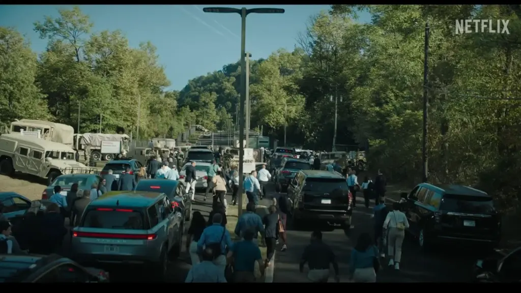 A House of Dynamite filming in Trenton, New Jersey, USA