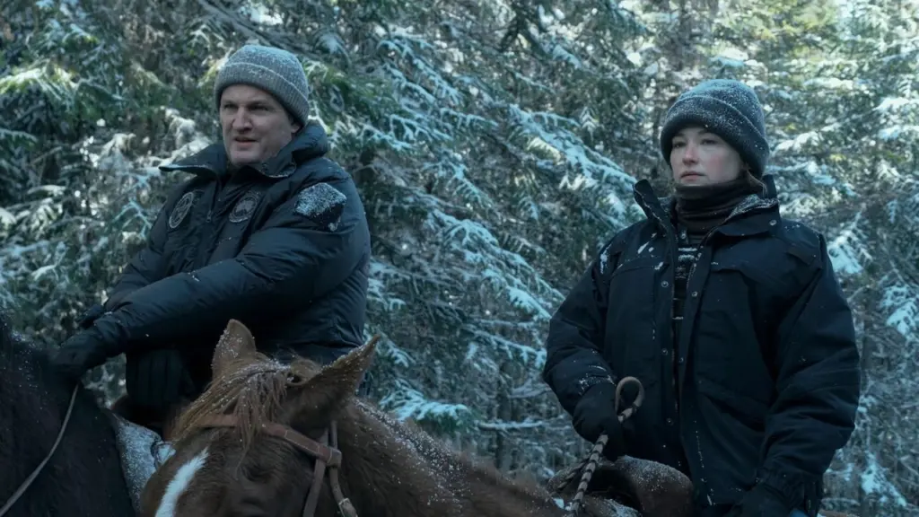 Jason Clarke and Haley Bennett in The Last Frontier (2025)