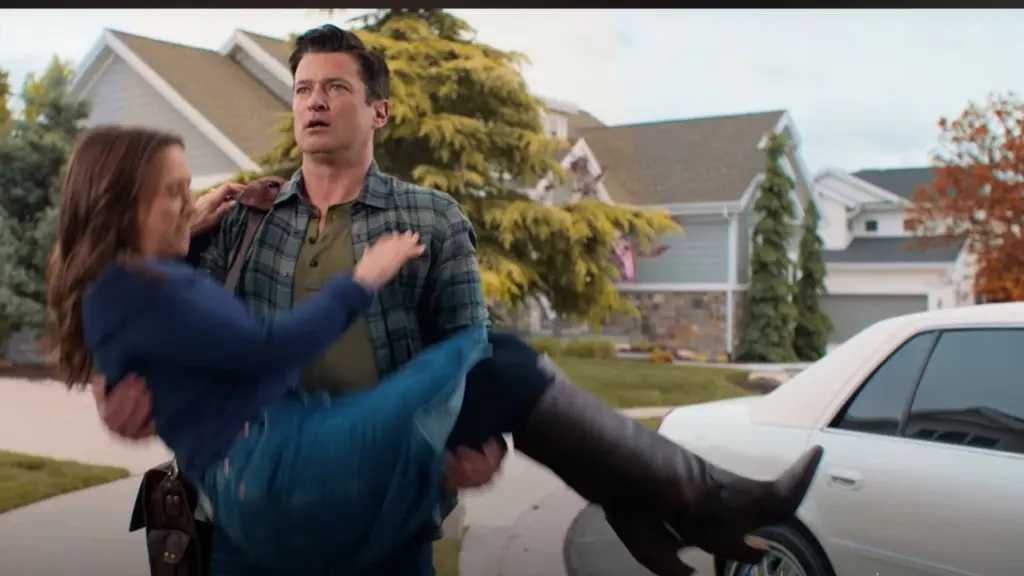 Haul Out the Halloween Filming Locations (2025) 2 Lacey Chabert and Wes Brown in Haul Out the Halloween (2025)