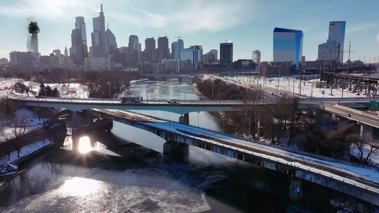 Fake Yourself a Merry Little Christmas Filming Locations (2025) 7 Arial View of Philadelphia, Pennsylvania Featured in Fake Yourself a Merry Little Christmas