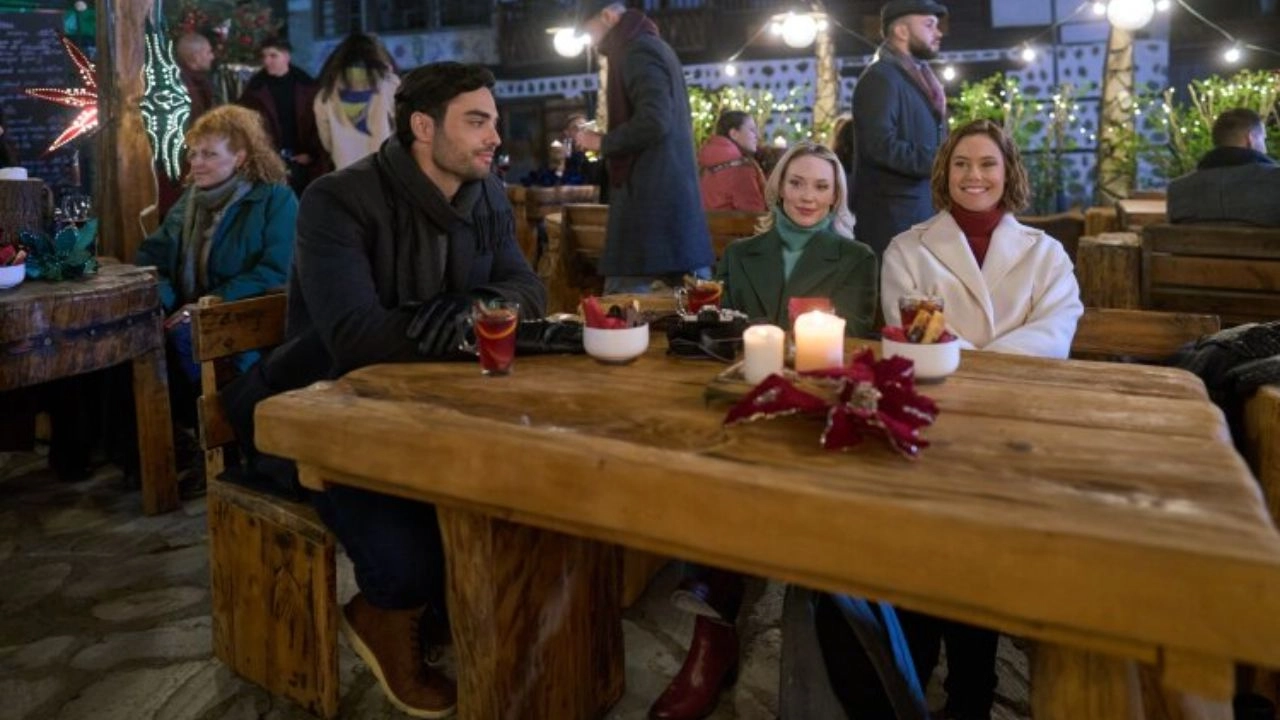 An Alpine Holiday Filming Locations (2025) 3 Ashley Williams, Laci J Mailey, and Julien Marlon Samani in An Alpine Holiday (2025)