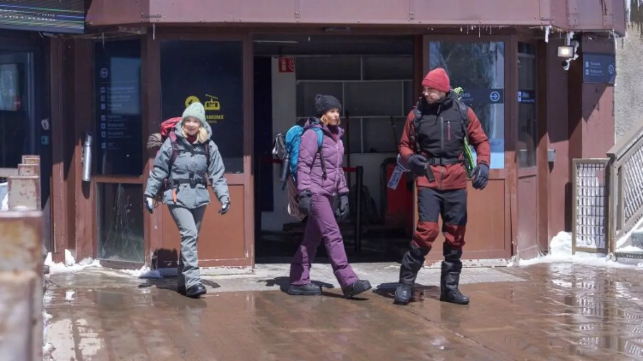 An Alpine Holiday Filming Locations (2025) 8 Ashley Williams, Laci J Mailey, and Julien Marlon Samani in Mont Blanc, France While filming An Alpine Holiday (2025)