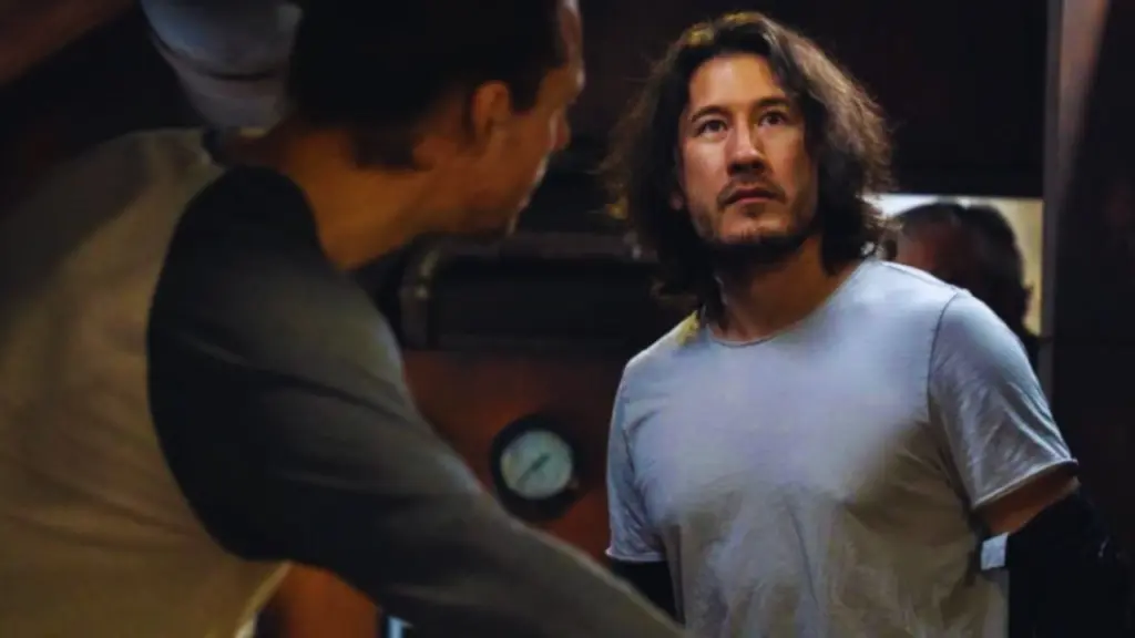Mark Fischbach in the Set of Iron Lung (2026)