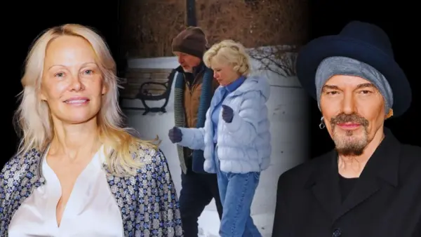 Pamela Anderson and Billy Bob Thornton Film New Movie ‘Somedays’ in Snowy Westfield, New Jersey