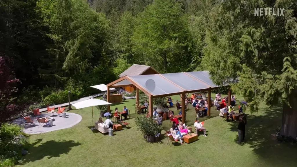 Brew Creek Centre, Whistler Garden sitting Area Featured in Age of Attraction