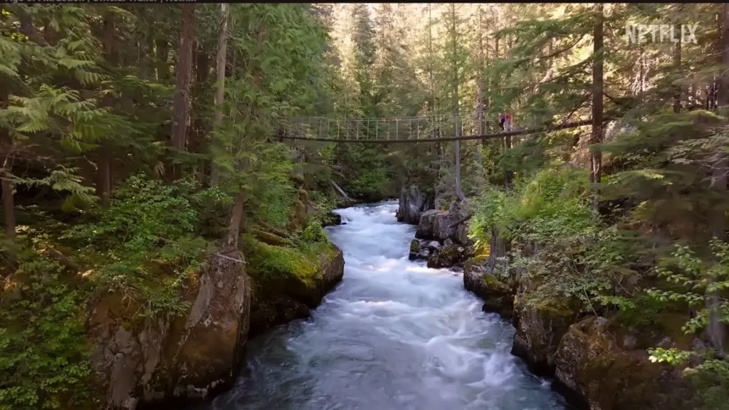 Cheakamus River Suspension Bridge, Whistler Featured in Age of Attraction