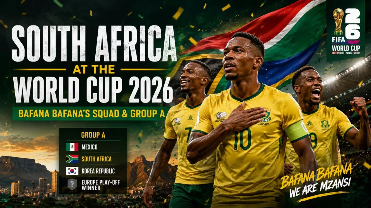 South Africa at the World Cup 2026 Bafana Bafana's Squad & Group A