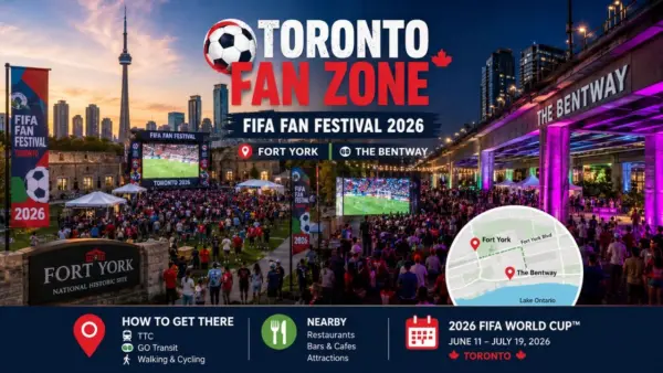 Toronto Fan Zone FIFA Fan Festival at Fort York & The Bentway, How to Get There & Nearby (2026)