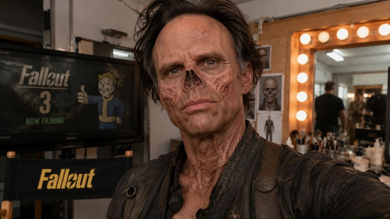 Walton Goggins Just Confirmed 'Fallout' Season 3 Is Filming With a Behind-the-Scenes Ghoul Makeup Photo