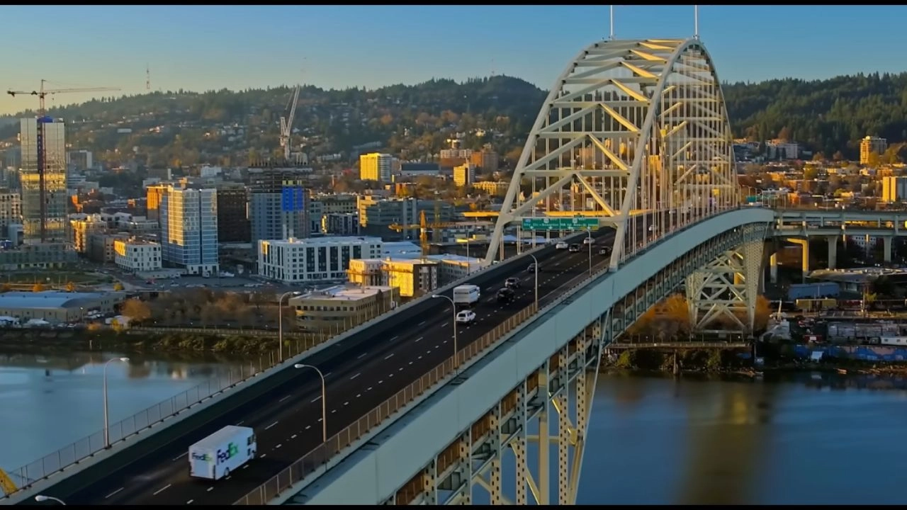 Ariel shots of Fremont bridge Featured in One Mile_ Chapter One